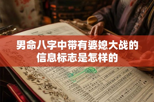 男命八字中带有婆媳大战的信息标志是怎样的
