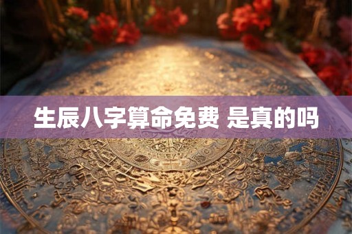 生辰八字算命免费 是真的吗