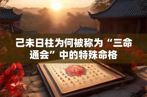 己未日柱为何被称为“三命通会”中的特殊命格