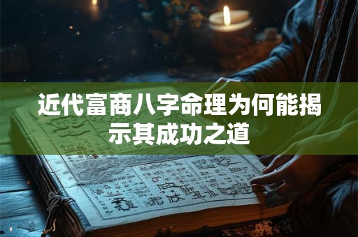 近代富商八字命理为何能揭示其成功之道