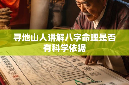 寻地山人讲解八字命理是否有科学依据