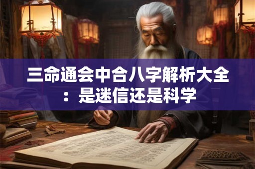 三命通会中合八字解析大全：是迷信还是科学