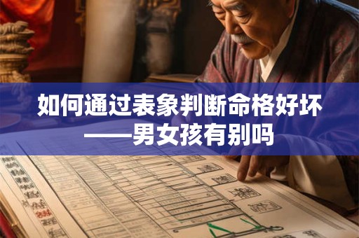 如何通过表象判断命格好坏——男女孩有别吗