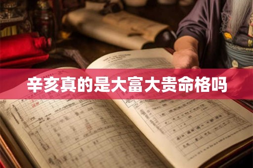 辛亥真的是大富大贵命格吗