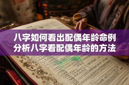 八字如何看出配偶年龄命例分析八字看配偶年龄的方法