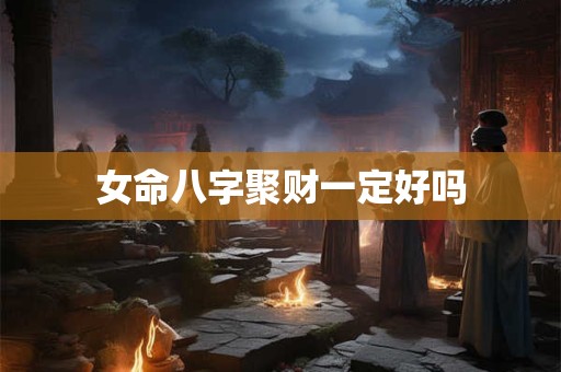 女命八字聚财一定好吗