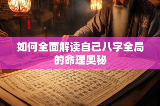 如何全面解读自己八字全局的命理奥秘