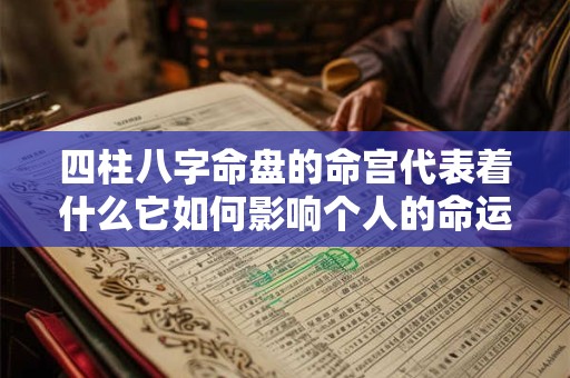四柱八字命盘的命宫代表着什么它如何影响个人的命运