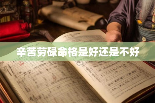 辛苦劳碌命格是好还是不好