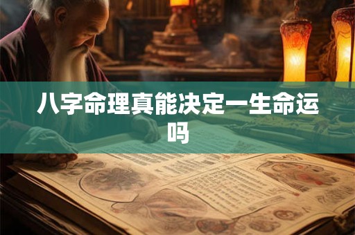 八字命理真能决定一生命运吗