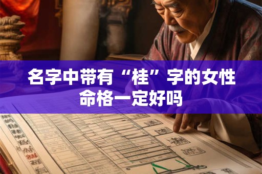 名字中带有“桂”字的女性命格一定好吗