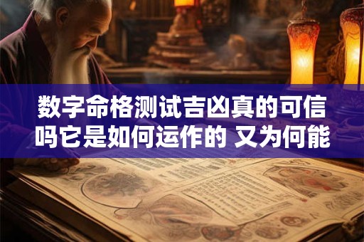 数字命格测试吉凶真的可信吗它是如何运作的 又为何能影响人的命运