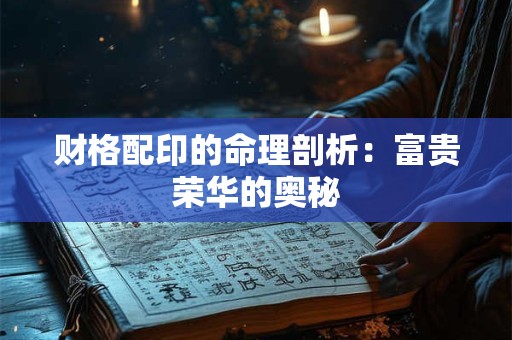 财格配印的命理剖析：富贵荣华的奥秘