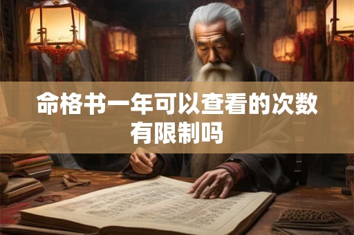 命格书一年可以查看的次数有限制吗
