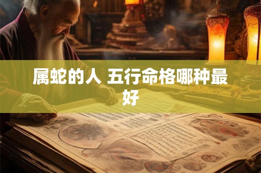 属蛇的人 五行命格哪种最好