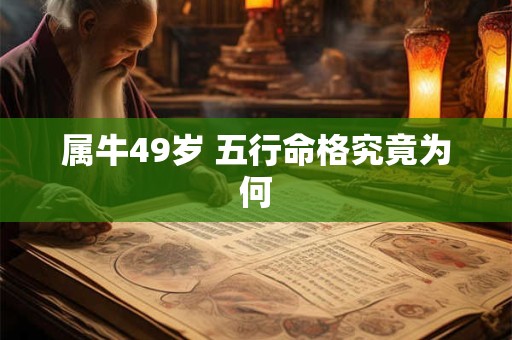 属牛49岁 五行命格究竟为何