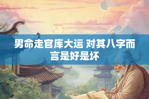 男命走官库大运 对其八字而言是好是坏
