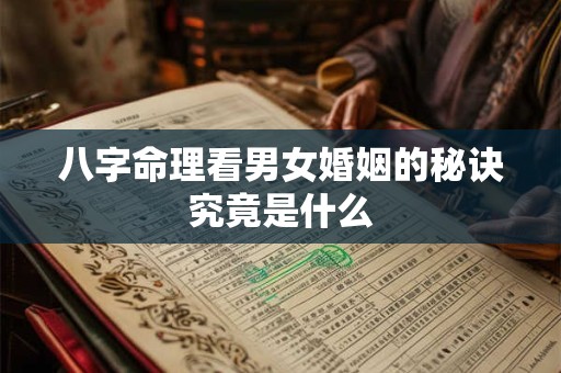 八字命理看男女婚姻的秘诀究竟是什么