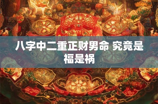 八字中二重正财男命 究竟是福是祸