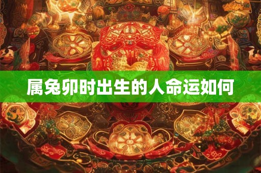属兔卯时出生的人命运如何