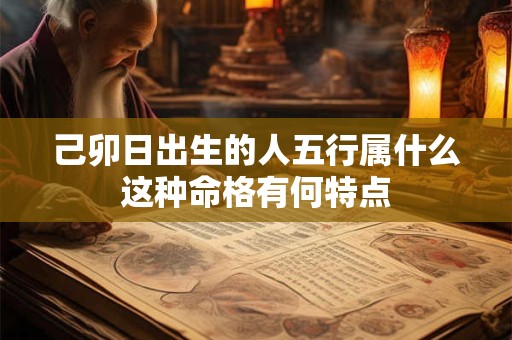 己卯日出生的人五行属什么这种命格有何特点