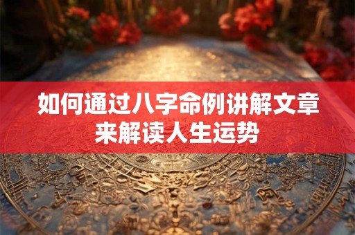 如何通过八字命例讲解文章来解读人生运势