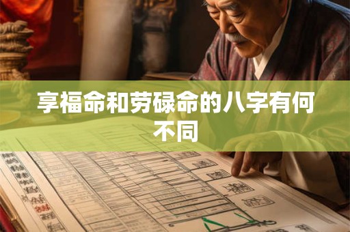 享福命和劳碌命的八字有何不同