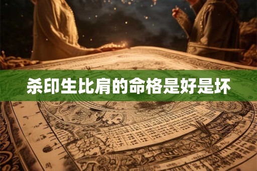 杀印生比肩的命格是好是坏