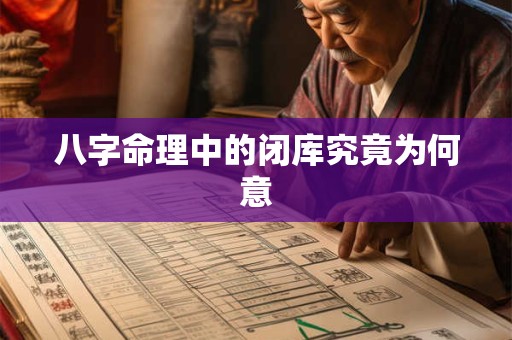 八字命理中的闭库究竟为何意