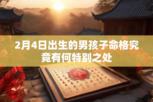 2月4日出生的男孩子命格究竟有何特别之处