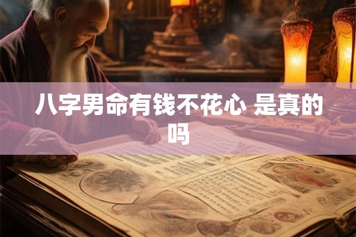 八字男命有钱不花心 是真的吗