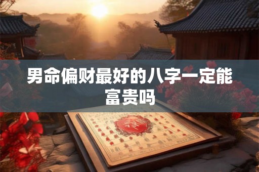 男命偏财最好的八字一定能富贵吗