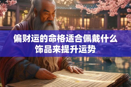 偏财运的命格适合佩戴什么饰品来提升运势
