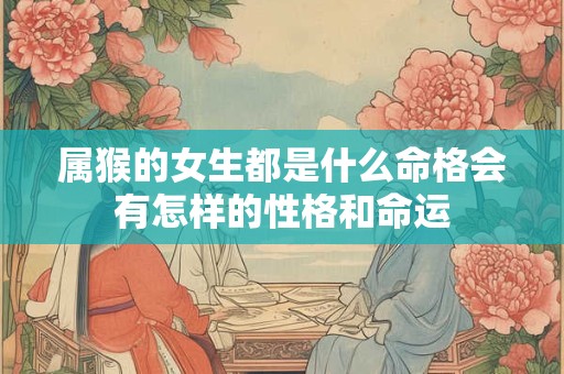 属猴的女生都是什么命格会有怎样的性格和命运