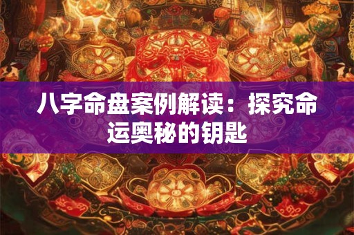 八字命盘案例解读：探究命运奥秘的钥匙