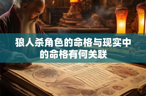 狼人杀角色的命格与现实中的命格有何关联