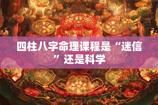 四柱八字命理课程是“迷信”还是科学