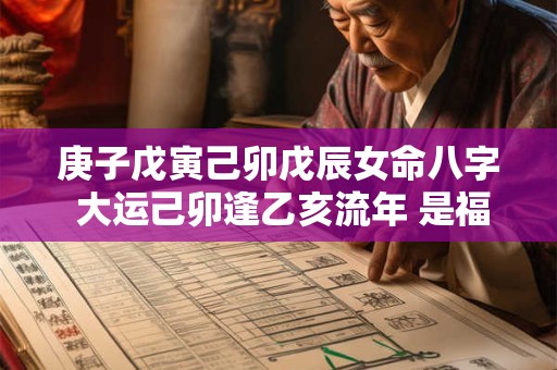 详细阅读:庚子戊寅己卯戊辰女命八字 大运己卯逢乙亥流年 是福是祸 庚子戊寅己卯戊辰女命八字 大运己卯逢乙亥流年 是福是祸