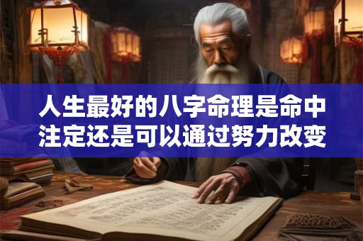 人生最好的八字命理是命中注定还是可以通过努力改变