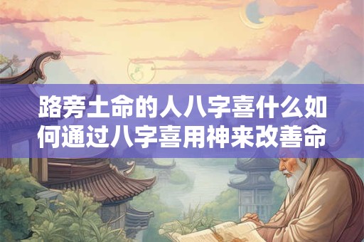 路旁土命的人八字喜什么如何通过八字喜用神来改善命运