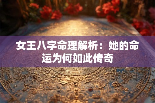 女王八字命理解析：她的命运为何如此传奇