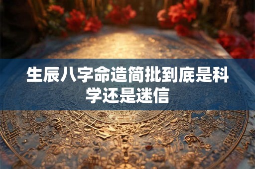 生辰八字命造简批到底是科学还是迷信