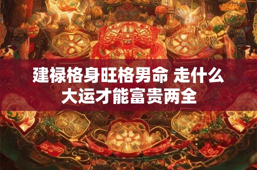 建禄格身旺格男命 走什么大运才能富贵两全
