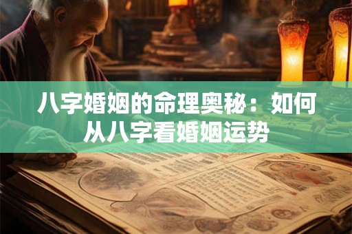 八字婚姻的命理奥秘：如何从八字看婚姻运势