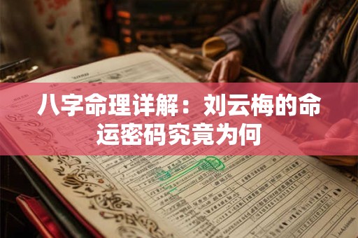 八字命理详解：刘云梅的命运密码究竟为何