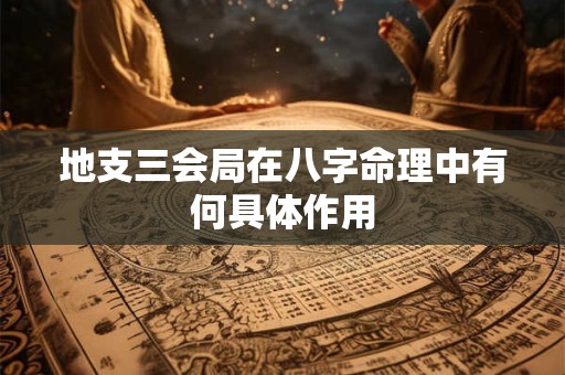 地支三会局在八字命理中有何具体作用