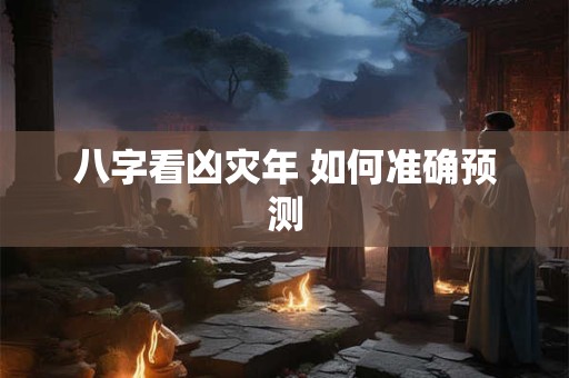 八字看凶灾年 如何准确预测