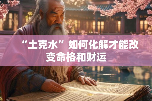 “土克水”如何化解才能改变命格和财运
