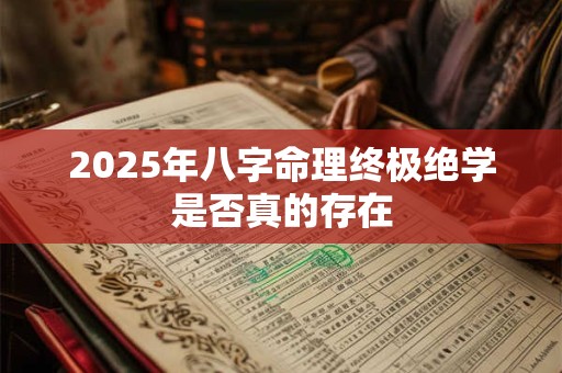 2025年八字命理终极绝学是否真的存在