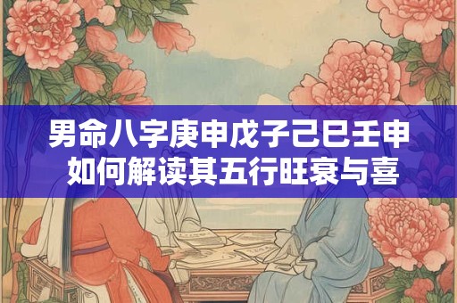 男命八字庚申戊子己巳壬申 如何解读其五行旺衰与喜用神